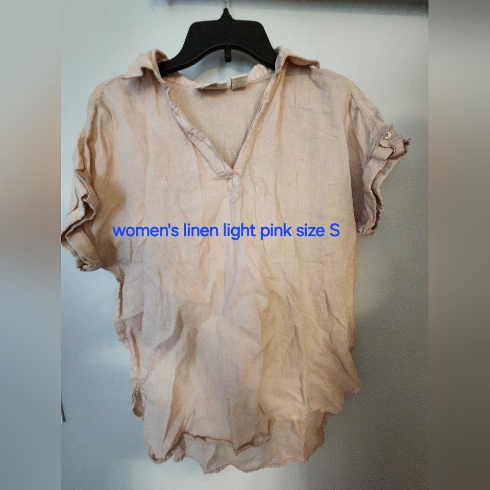 Linen shirt, light pink!